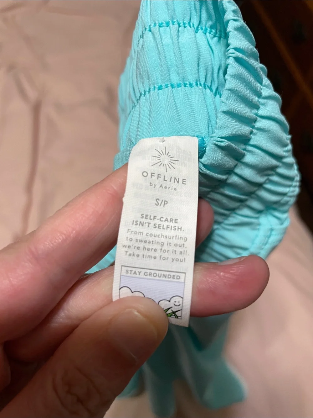 OFFLINE By Aerie Running Shorts Womens Aqua Blue Flowy Dolphin Athletic Sz Small